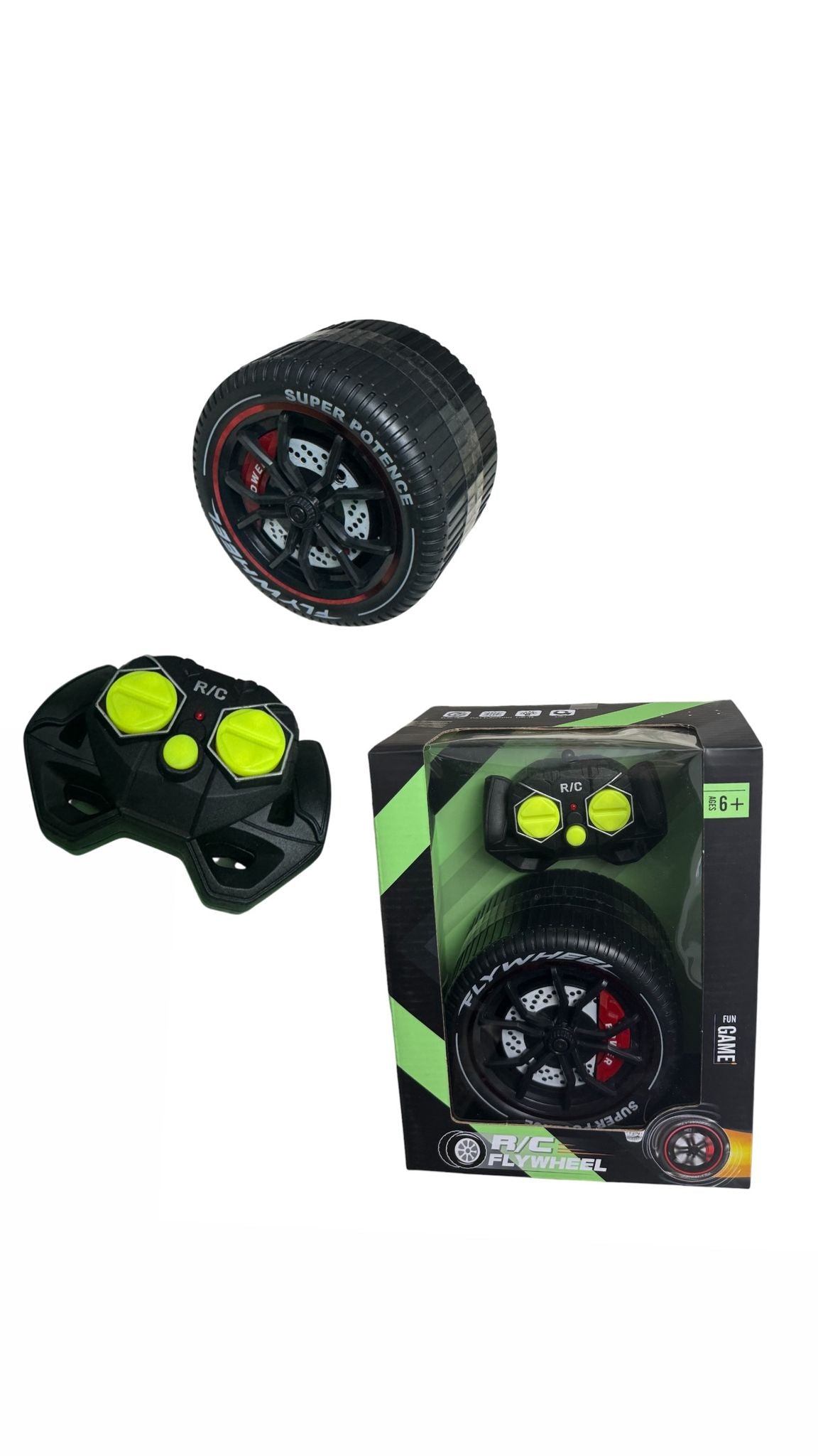 Roată telecomandată R/C Flywheel cu lumini și funcție de rotație 360°