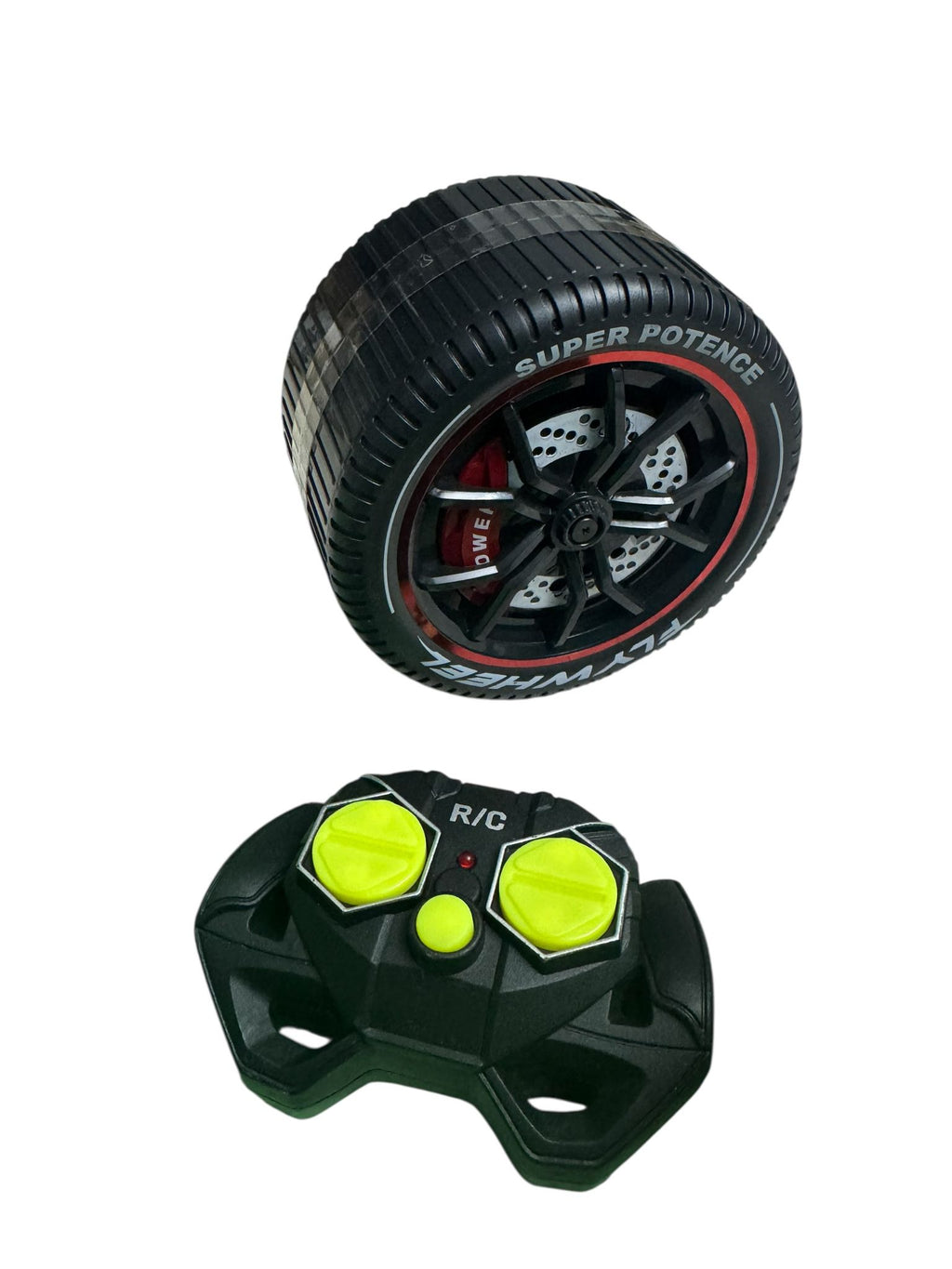 Roată telecomandată R/C Flywheel cu lumini și funcție de rotație 360°