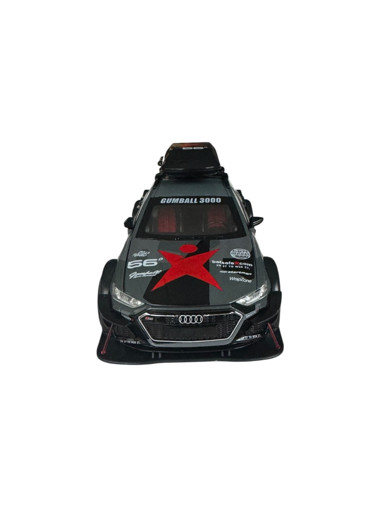 Mașină metalică tip Audi RS6 Gumball 3000 cu lumini și sunet
