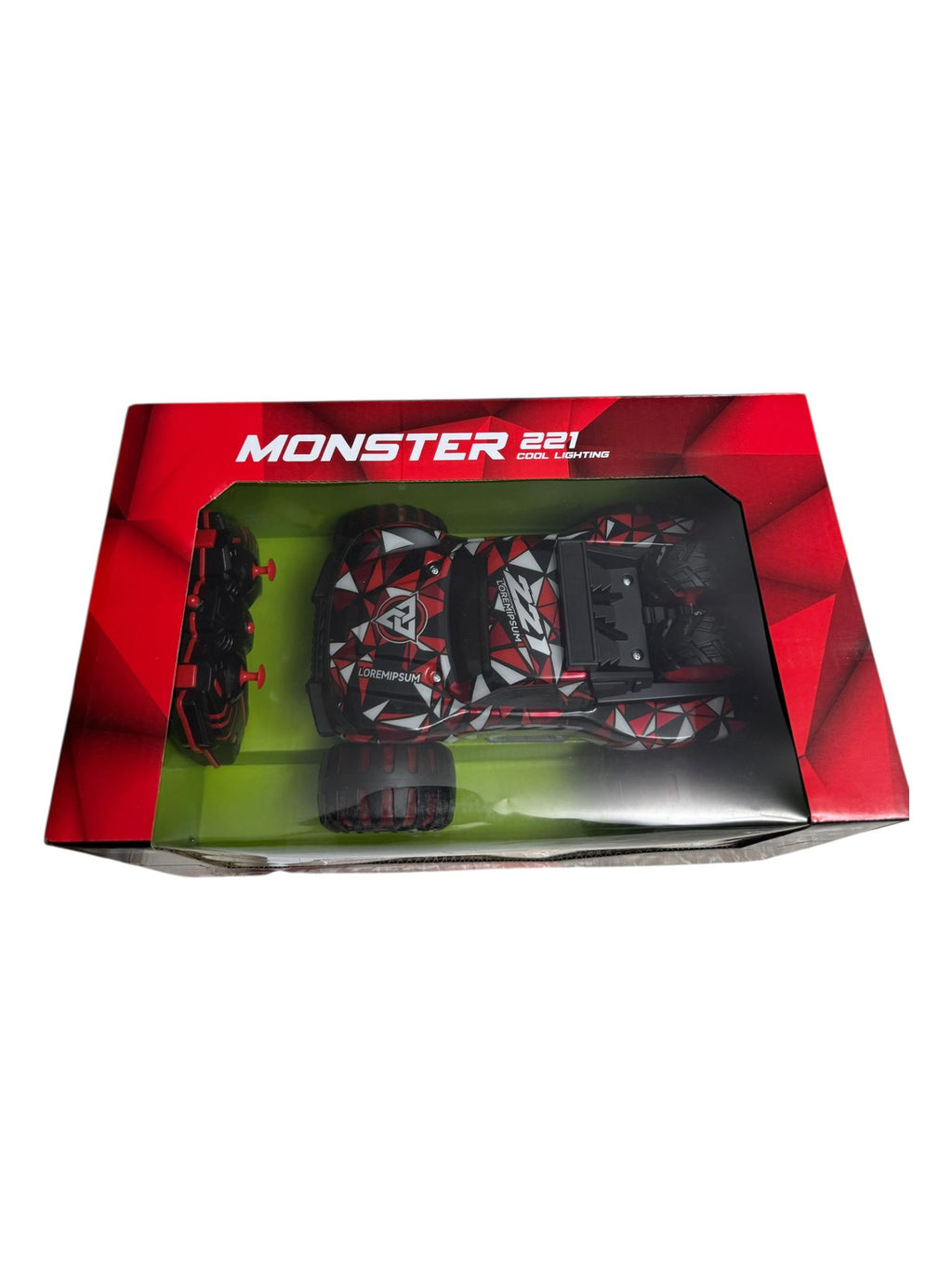 Mașină cu telecomandă RC Monster de Jucărie, 4x4, cu lumini LED – Model Off-Road