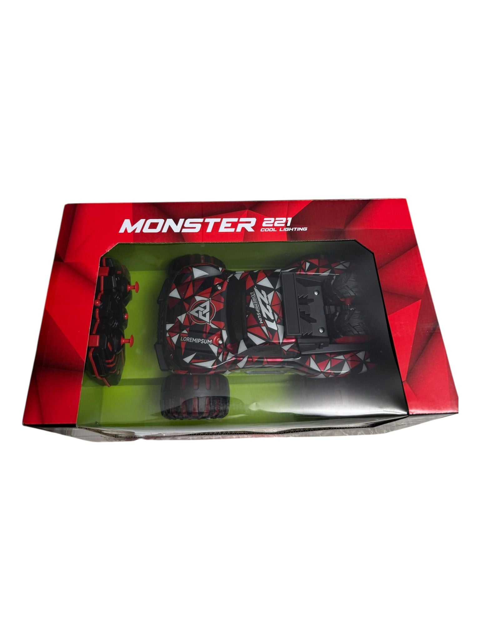 Mașină cu telecomandă RC Monster de Jucărie, 4x4, cu lumini LED – Model Off-Road