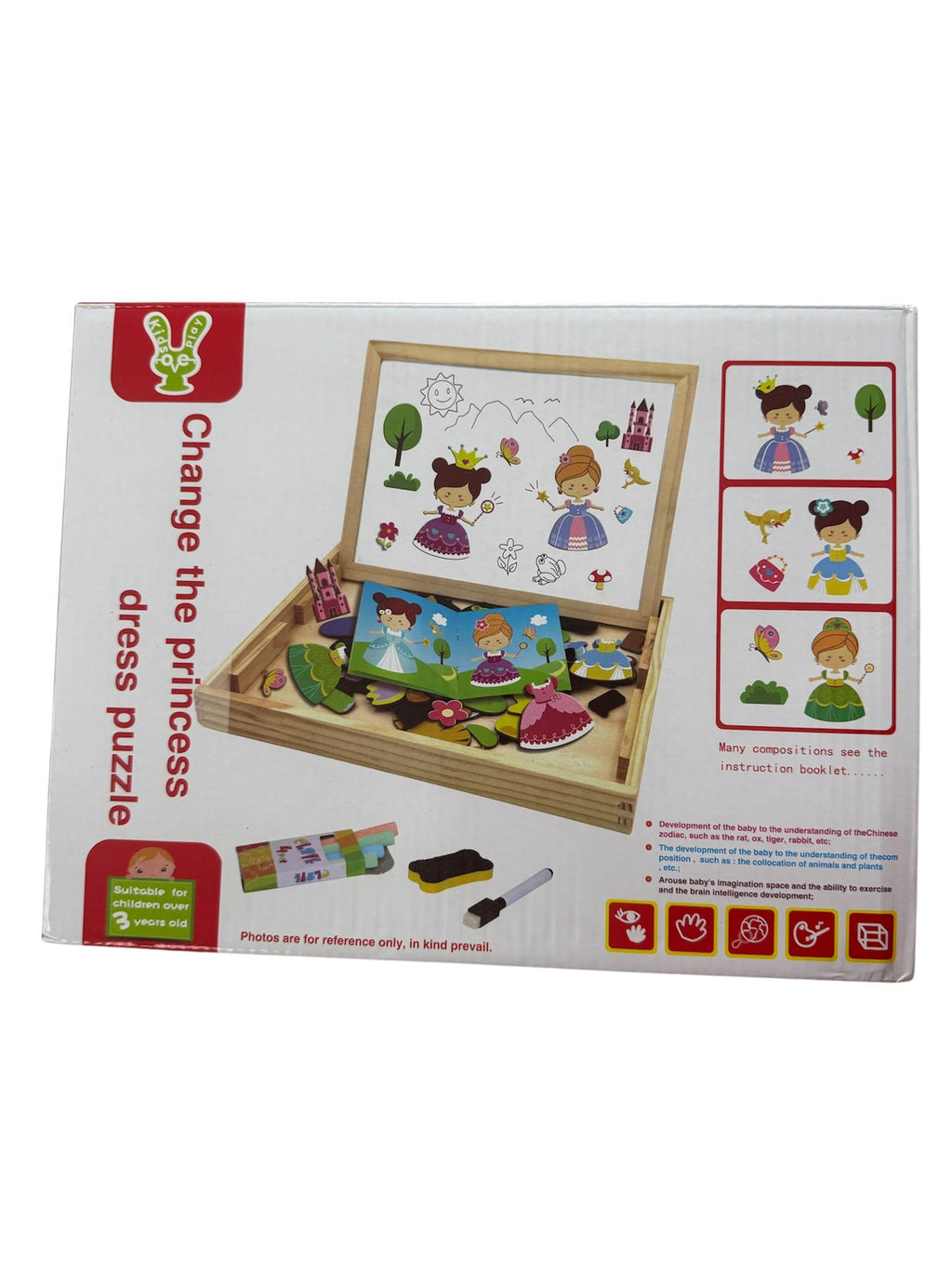 Joc educativ – Puzzle magnetic cu tablă 2 în 1