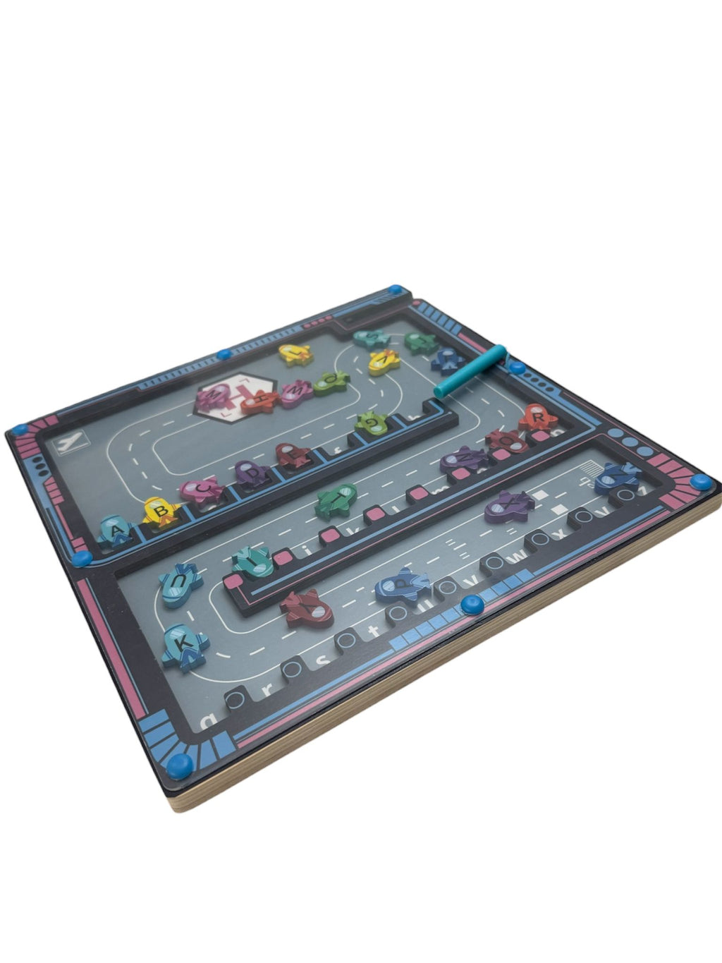 Joc educativ magnetic – Labirint Alfabet, 3+ ani