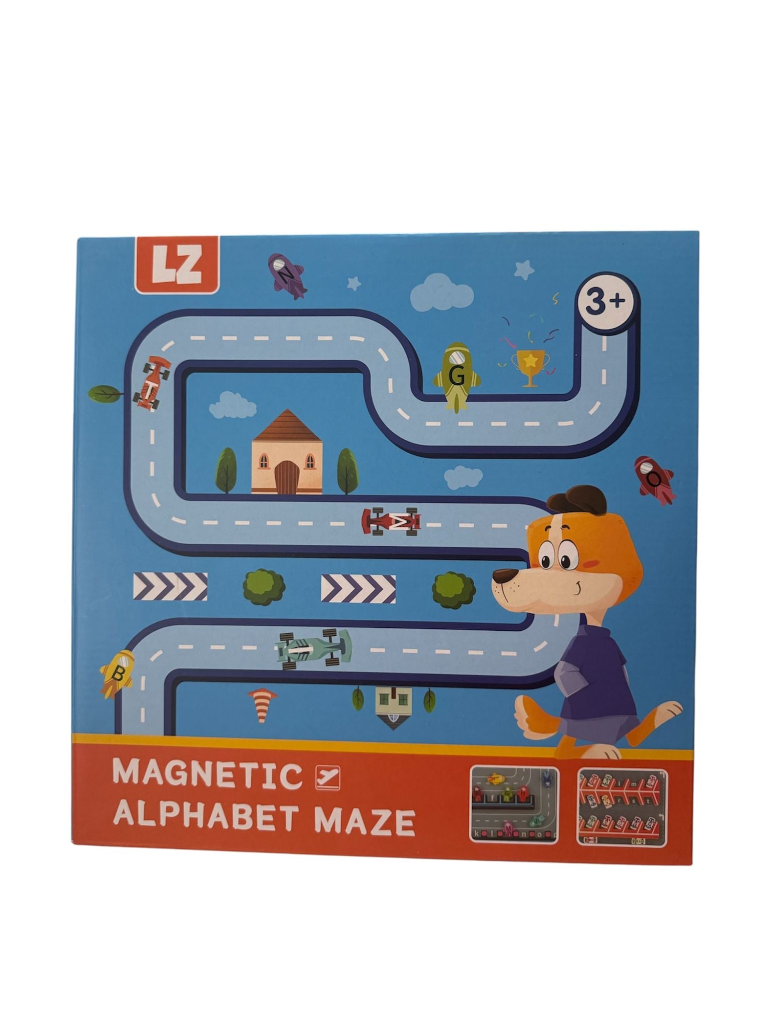 Joc educativ magnetic – Labirint Alfabet, 3+ ani
