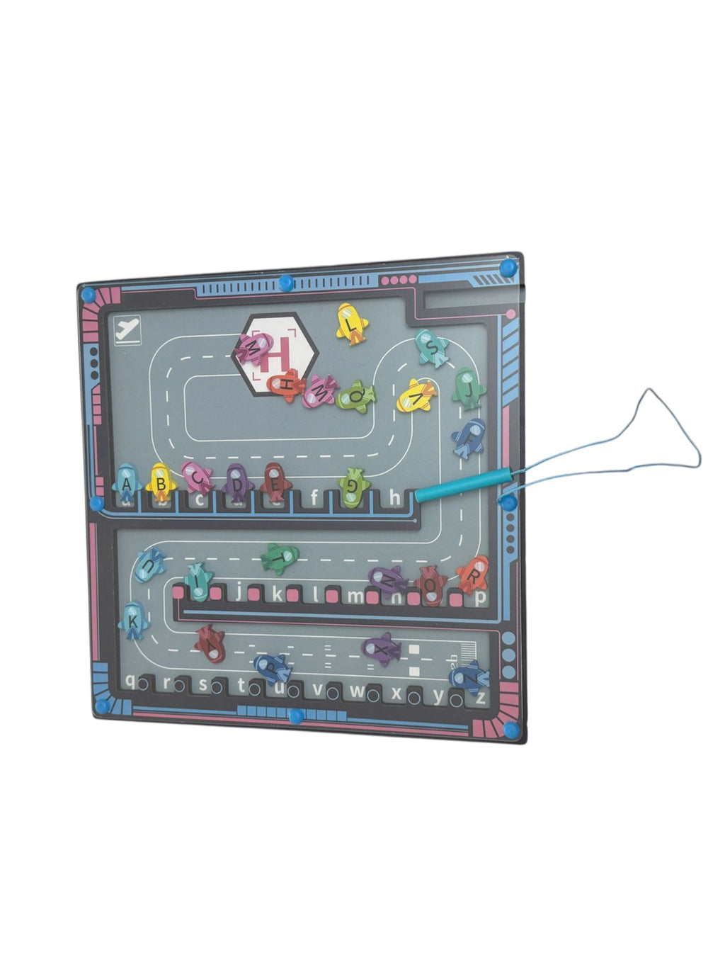 Joc educativ magnetic – Labirint Alfabet, 3+ ani