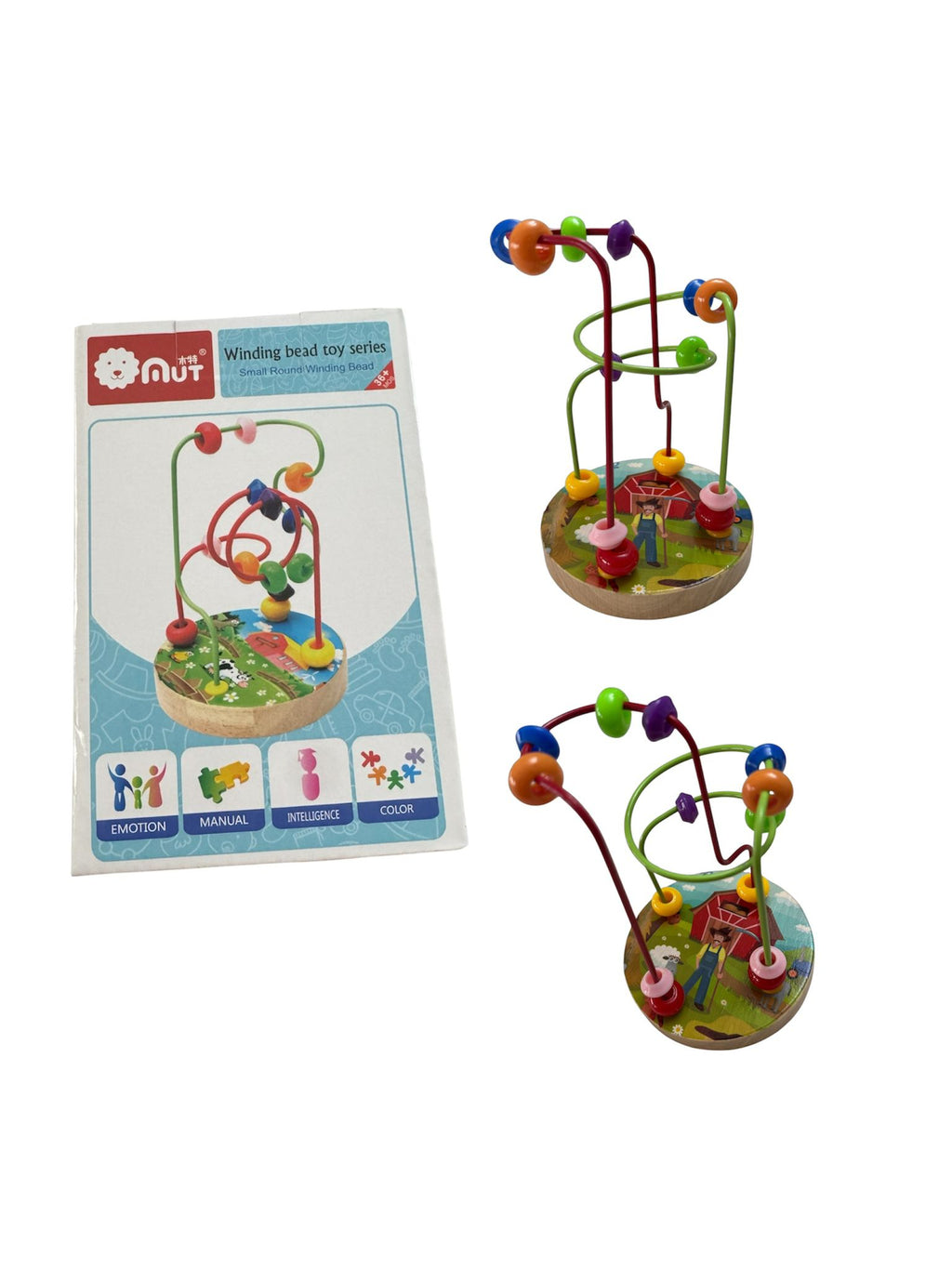 Jucărie educativă – Labirint cu mărgele pe sârmă (Bead Maze), 3+ ani
