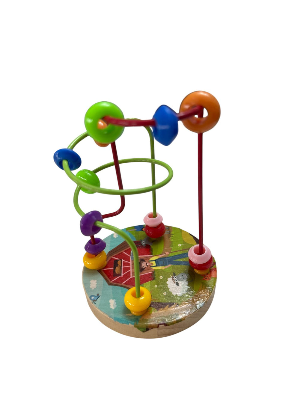 Jucărie educativă – Labirint cu mărgele pe sârmă (Bead Maze), 3+ ani