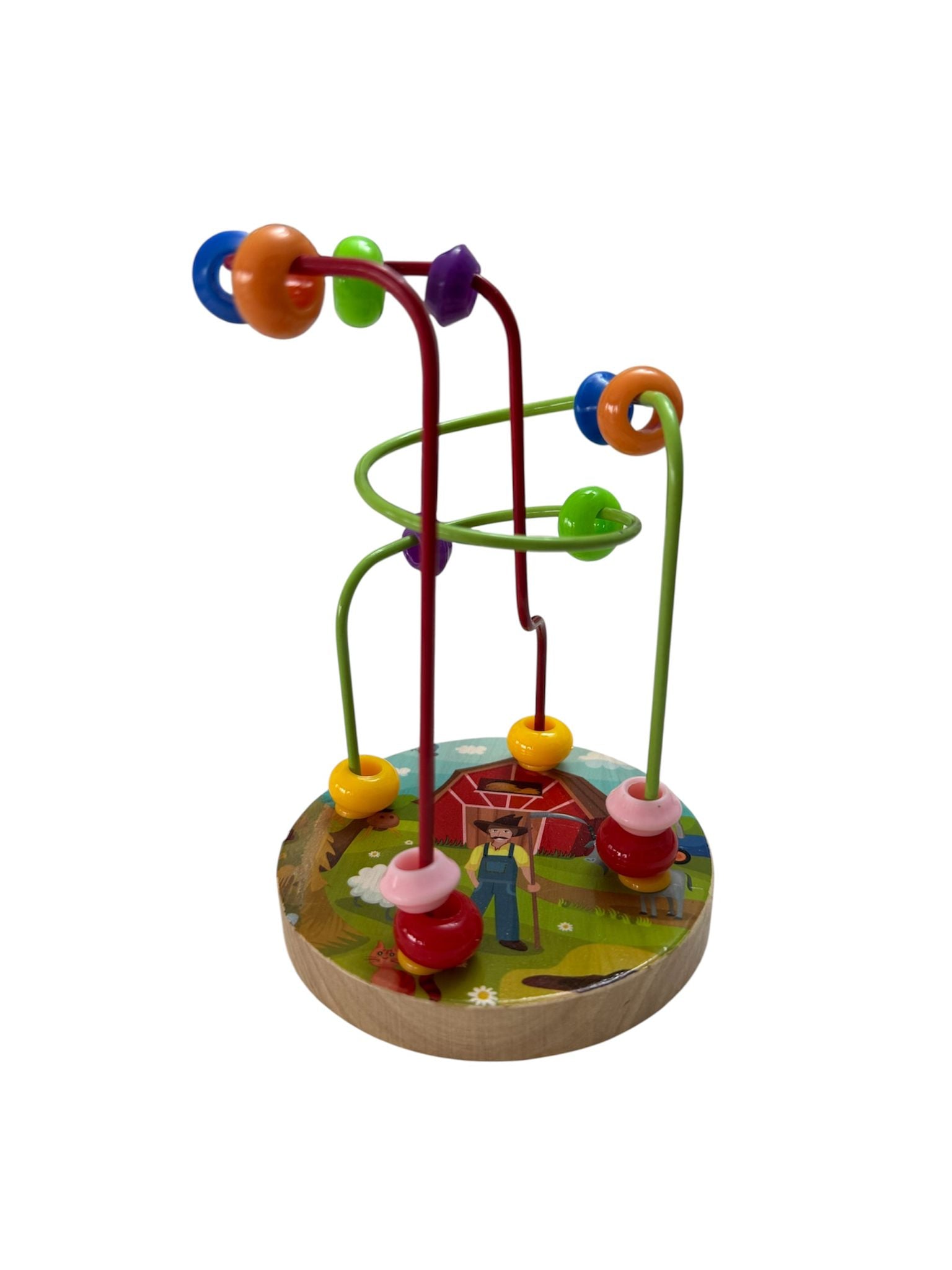 Jucărie educativă – Labirint cu mărgele pe sârmă (Bead Maze), 3+ ani