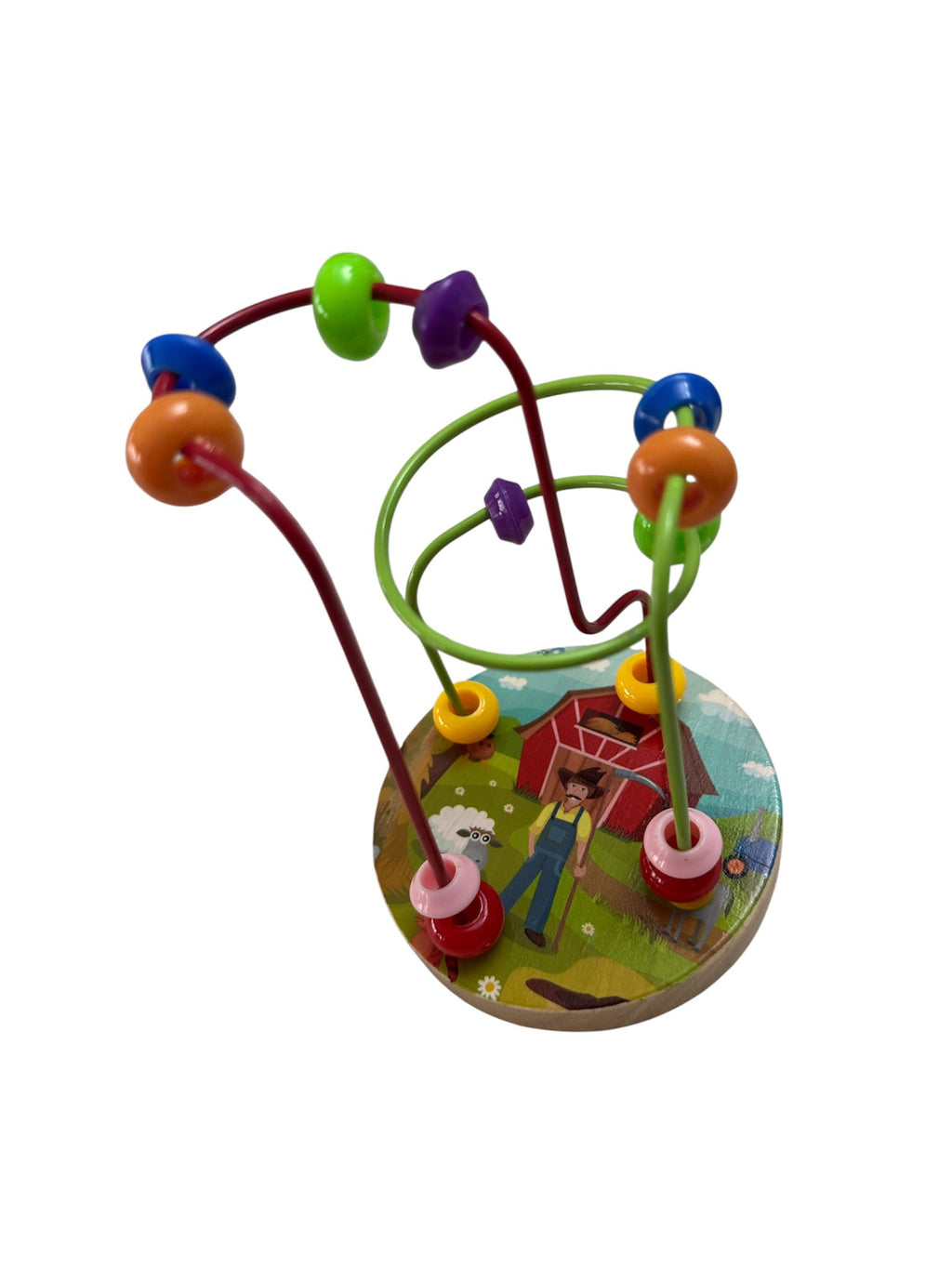 Jucărie educativă – Labirint cu mărgele pe sârmă (Bead Maze), 3+ ani