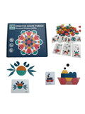 Puzzle creativ și educativ – 180 piese forme geometrice din lemn, 3+ ani