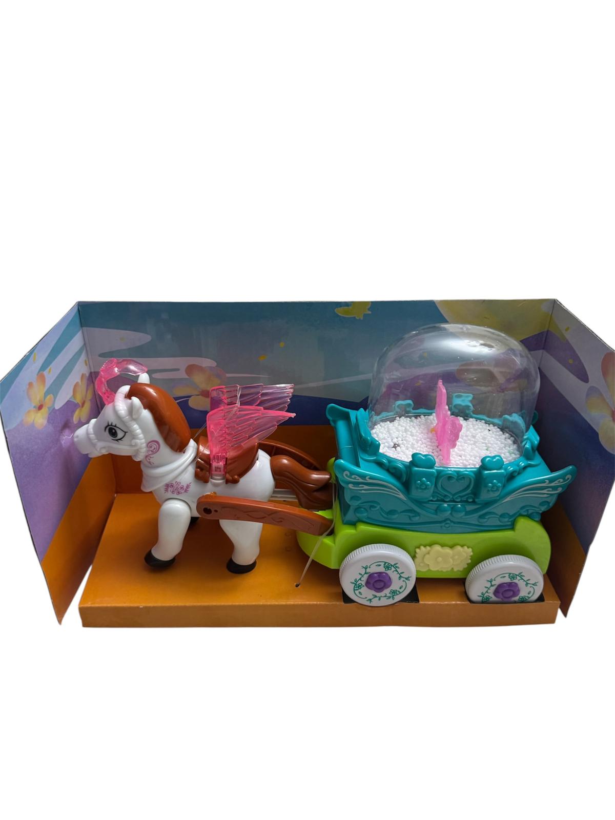 Calească de Jucărie cu Unicorn Interactiv, Lumină și Sunet – 3+ ani