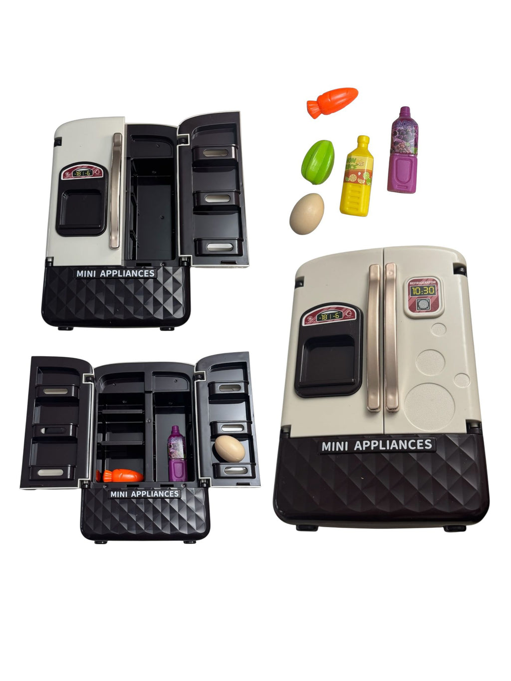 Frigider de jucărie Mini Appliances, cu lumini și sunete, accesorii incluse