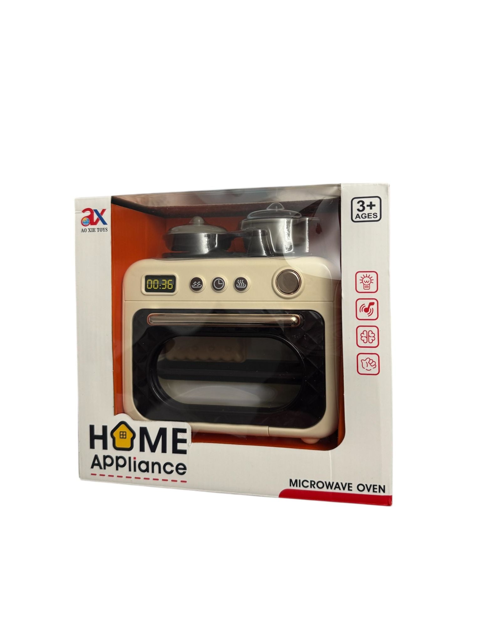 Cuptor cu microunde de jucărie Home Appliance, cu lumini și sunete, accesorii incluse