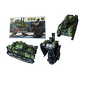 Jucărie interactivă - Tanc militar transformabil robot, cu lumini, sunete și funcție bump & go
