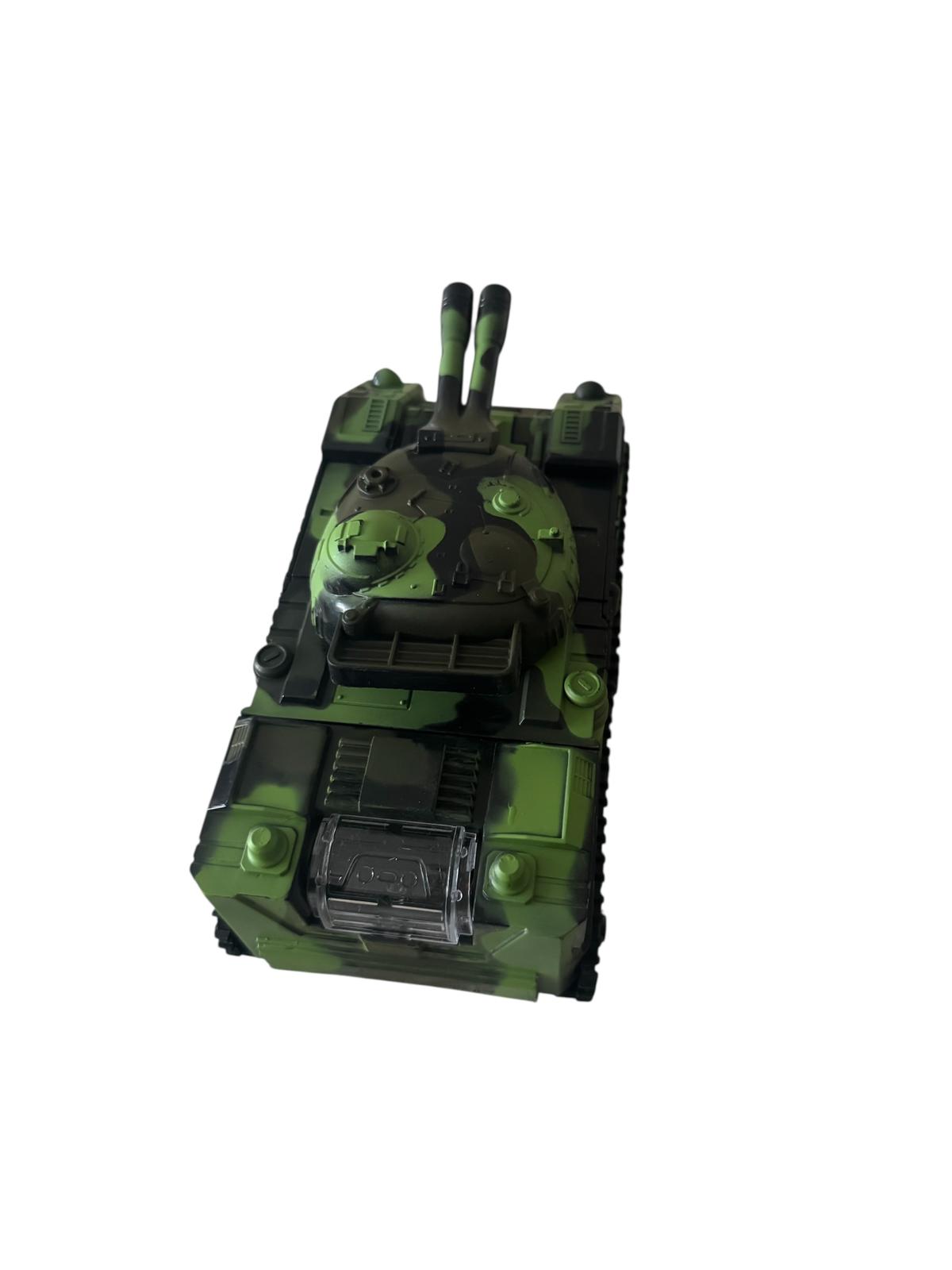 Jucărie interactivă - Tanc militar transformabil robot, cu lumini, sunete și funcție bump & go