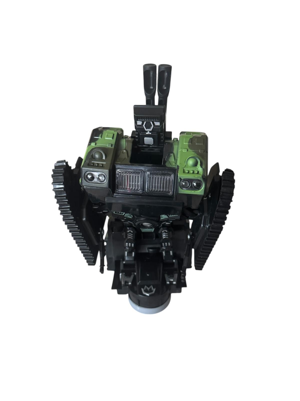 Jucărie interactivă - Tanc militar transformabil robot, cu lumini, sunete și funcție bump & go