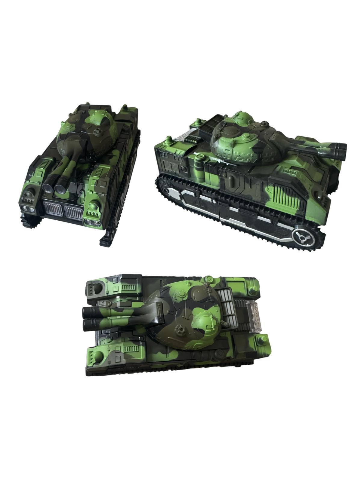 Jucărie interactivă - Tanc militar transformabil robot, cu lumini, sunete și funcție bump & go