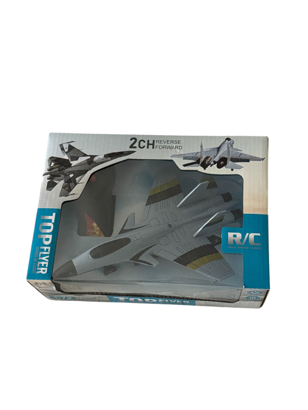 Avion interactiv de luptă cu telecomandă R/C de jucărie, 2 canale, lumini, pentru copii