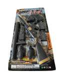Set jucărie militară interactivă pentru copii, echipament cu pușcă, grenade, accesorii și ținte