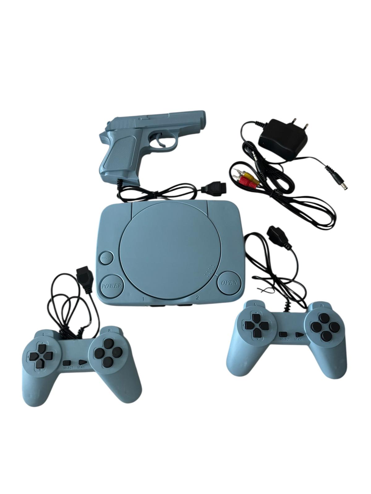 Consolă interactivă de jocuri, 2 controllere, pistol laser, joc inclus, cablu AV, Plug & Play