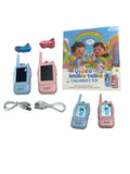 Set walkie-talkie pentru copii cu video, stație radio cu funcție schimbare voce, reîncărcabil USB, 2 bucăți