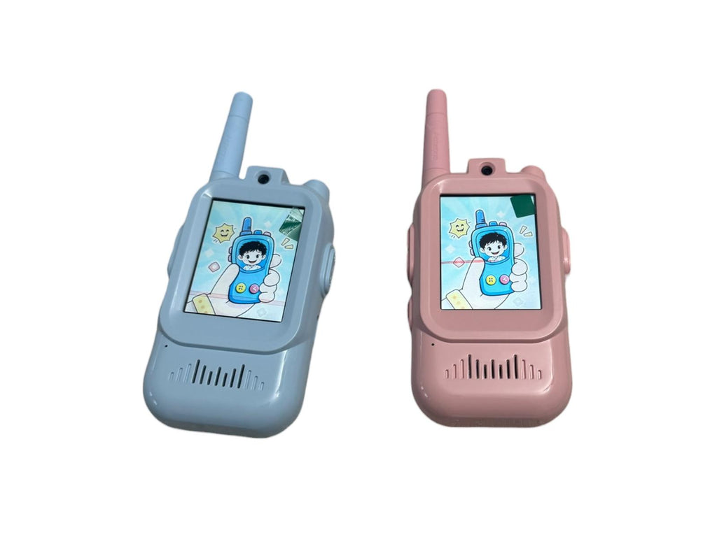 Set walkie-talkie pentru copii cu video, stație radio cu funcție schimbare voce, reîncărcabil USB, 2 bucăți