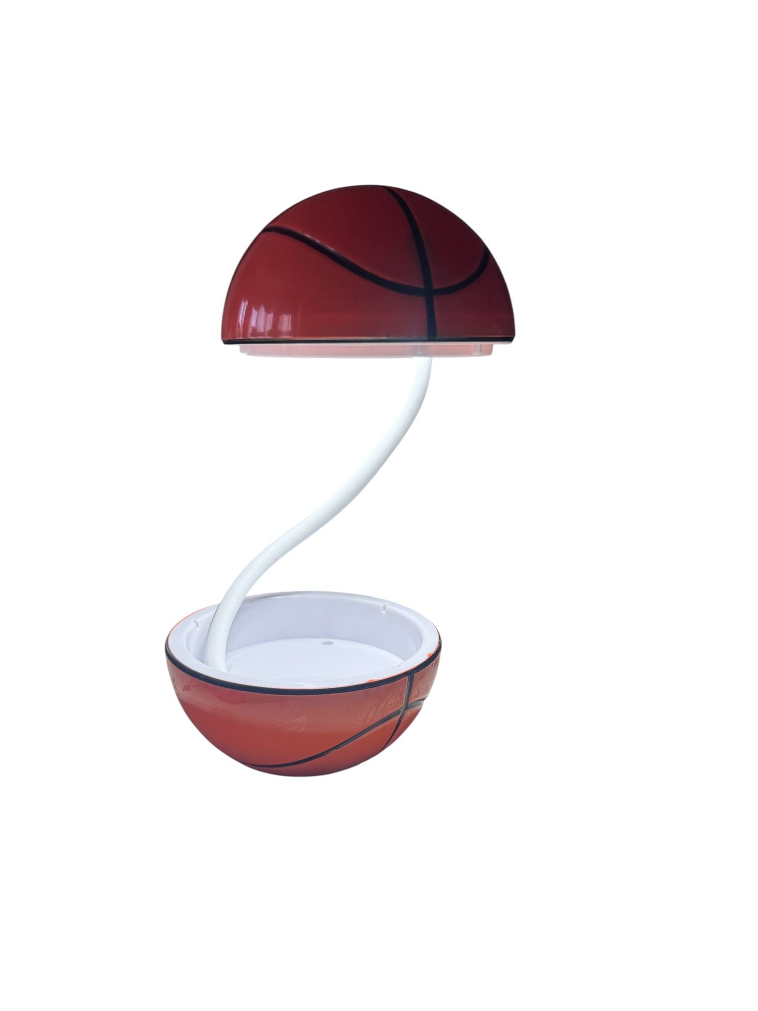 Lampă de birou LED în formă de minge de baschet, reîncărcabilă USB, suport telefon, lumină reglabilă, design modern