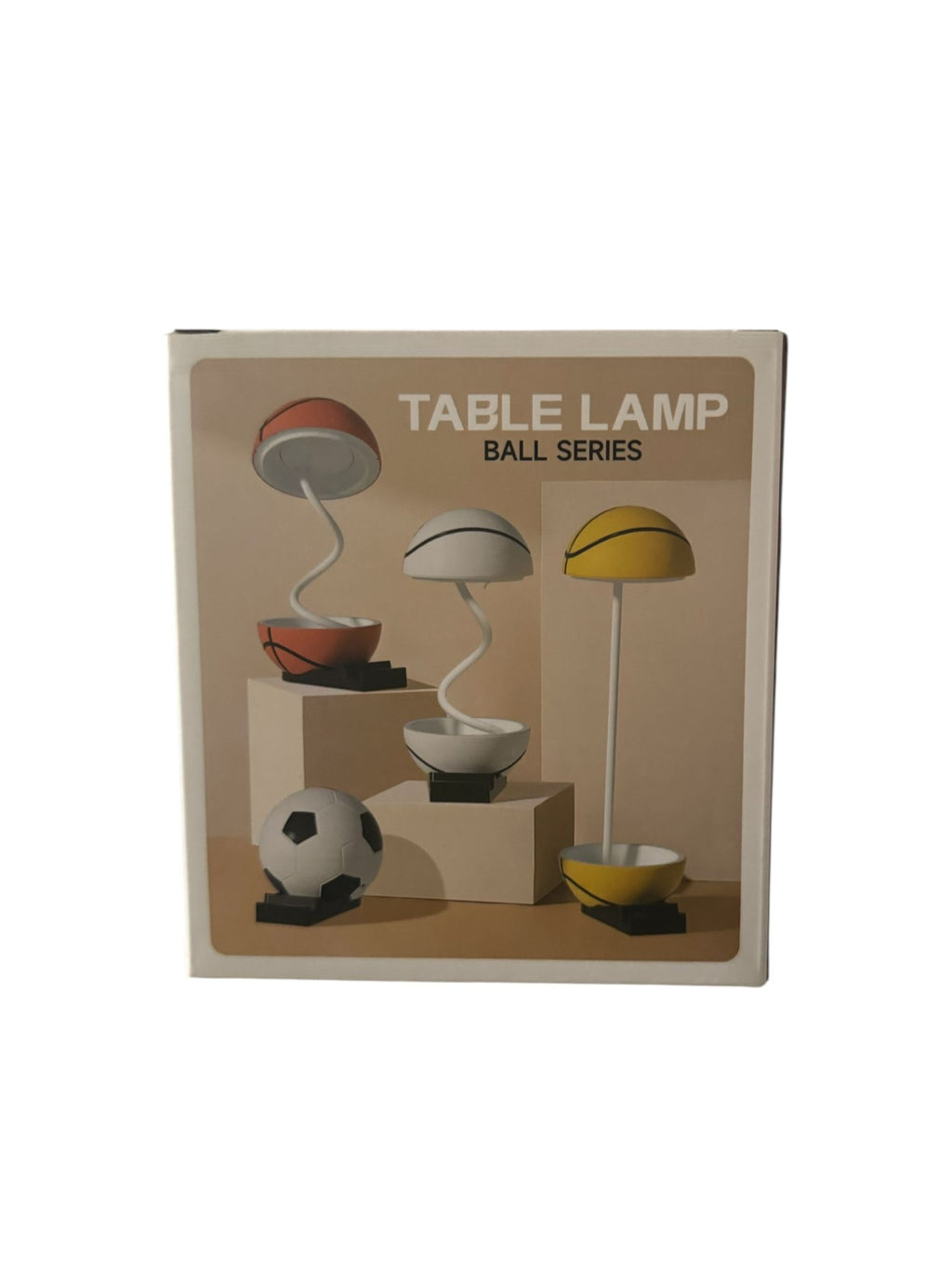 Lampă de birou LED în formă de minge de baschet, reîncărcabilă USB, suport telefon, lumină reglabilă, design modern