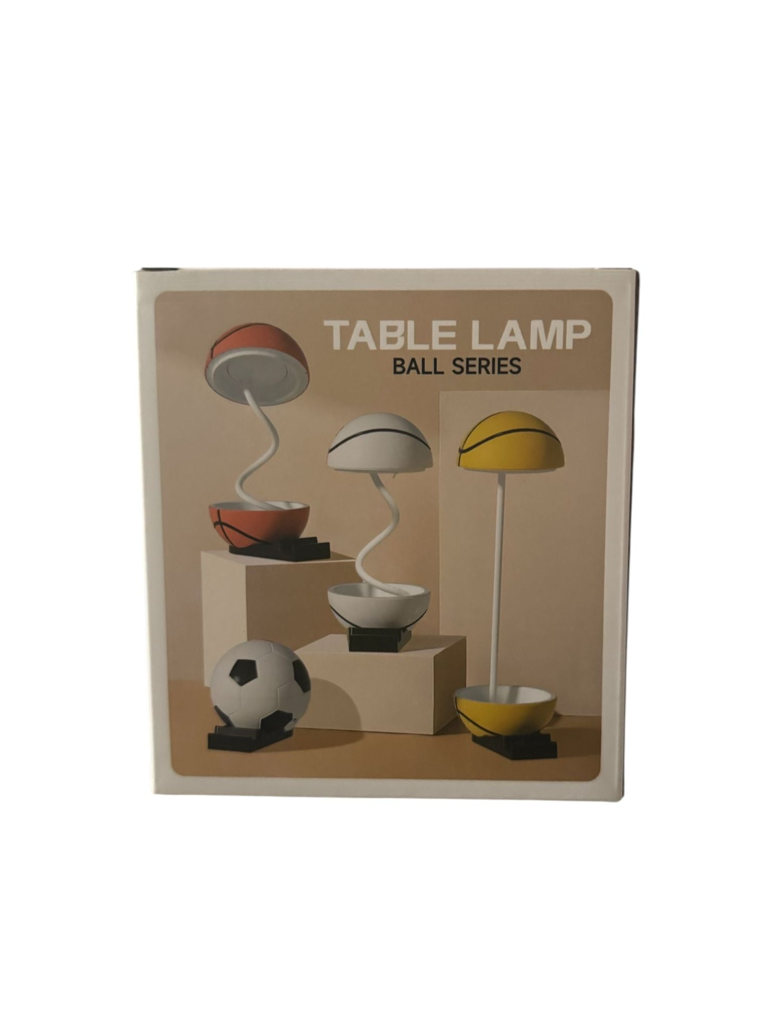 Lampă de birou LED în formă de minge de baschet, reîncărcabilă USB, suport telefon, lumină reglabilă, design modern