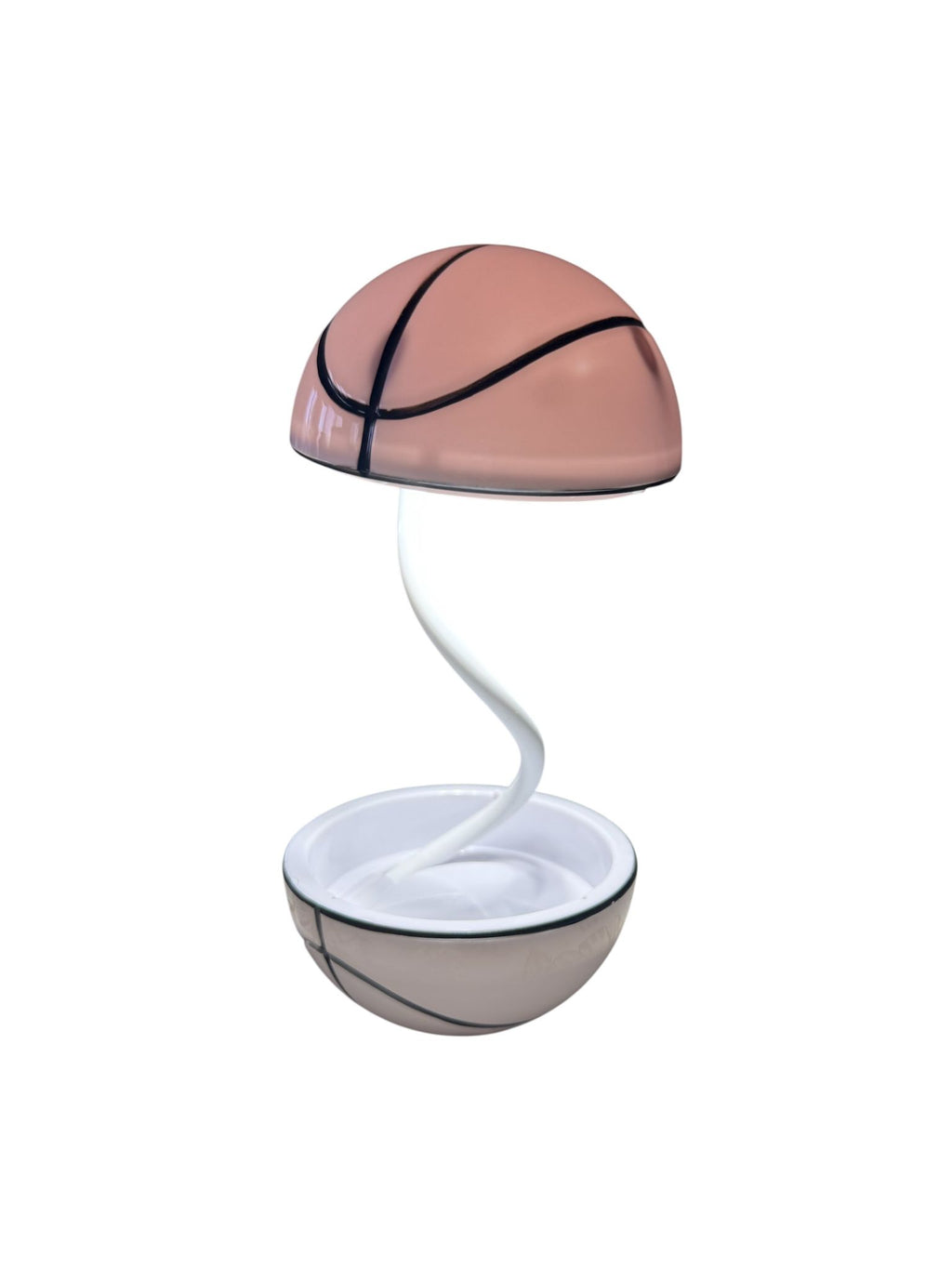Lampă de birou LED în formă de minge de baschet, reîncărcabilă USB, suport telefon, lumină reglabilă, design modern
