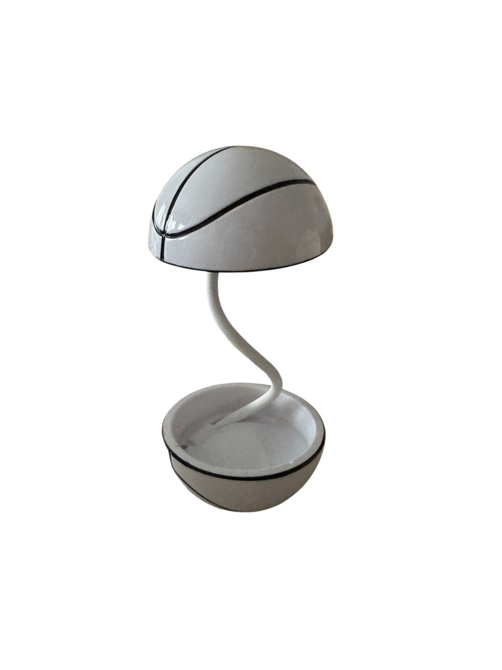 Lampă de birou LED în formă de minge de baschet, reîncărcabilă USB, suport telefon, lumină reglabilă, design modern