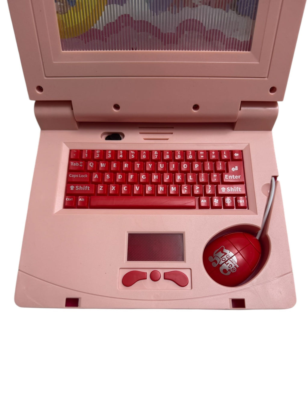Laptop Educativ Copii cu sunete și lumini, jucărie interactivă cu tastatură și mouse roz, 3+ ani