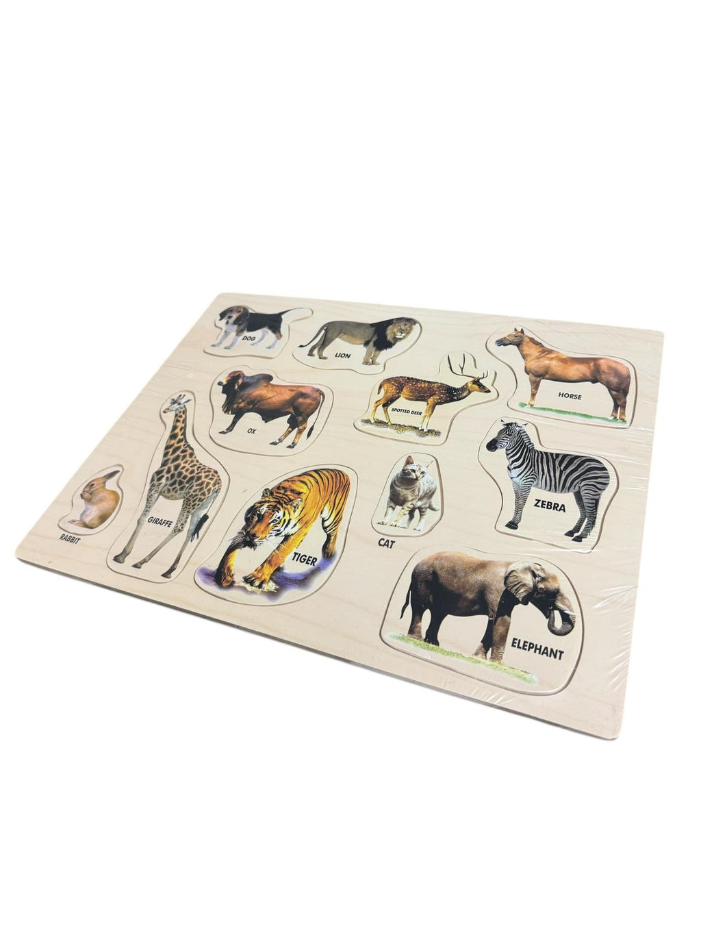 Puzzle magnetic din lemn animale, tăbliță educativă copii, joc de asociere și învățare, Montessori, 3+ ani