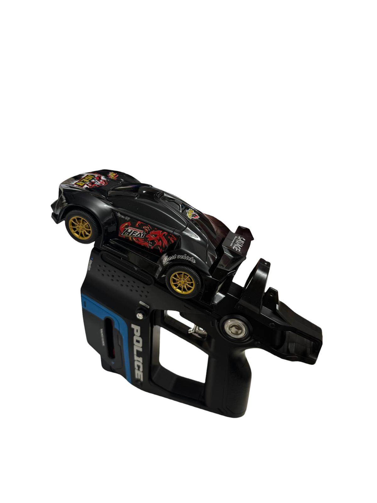 Mașină RC cu pistol infraroșu, 2.4G, lumini & sunete, funcție battle 3-în-1, joacă părinți-copil
