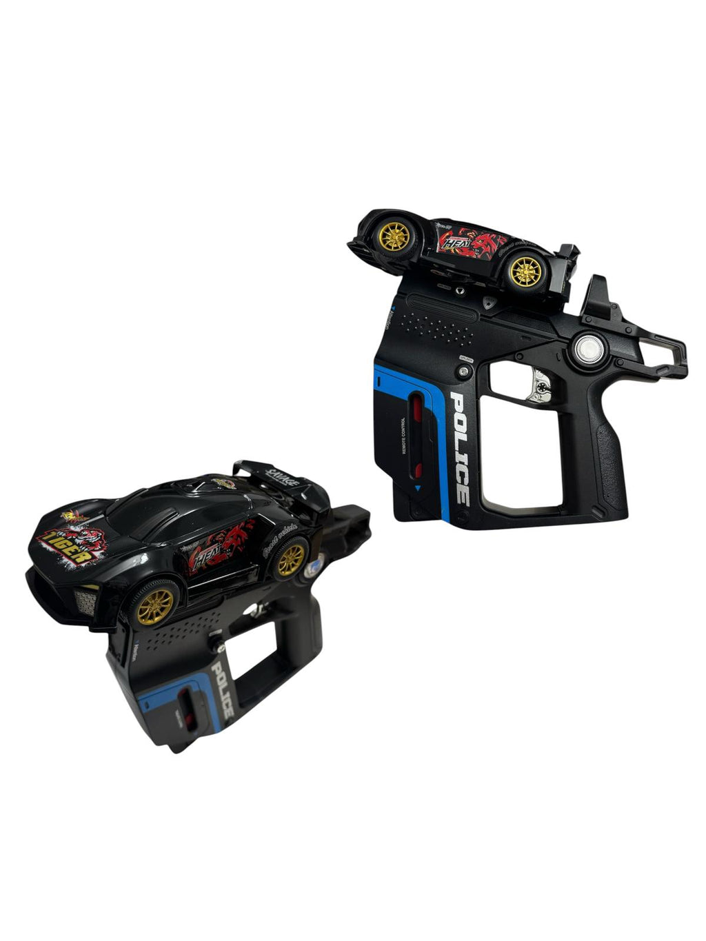 Mașină RC cu pistol infraroșu, 2.4G, lumini & sunete, funcție battle 3-în-1, joacă părinți-copil