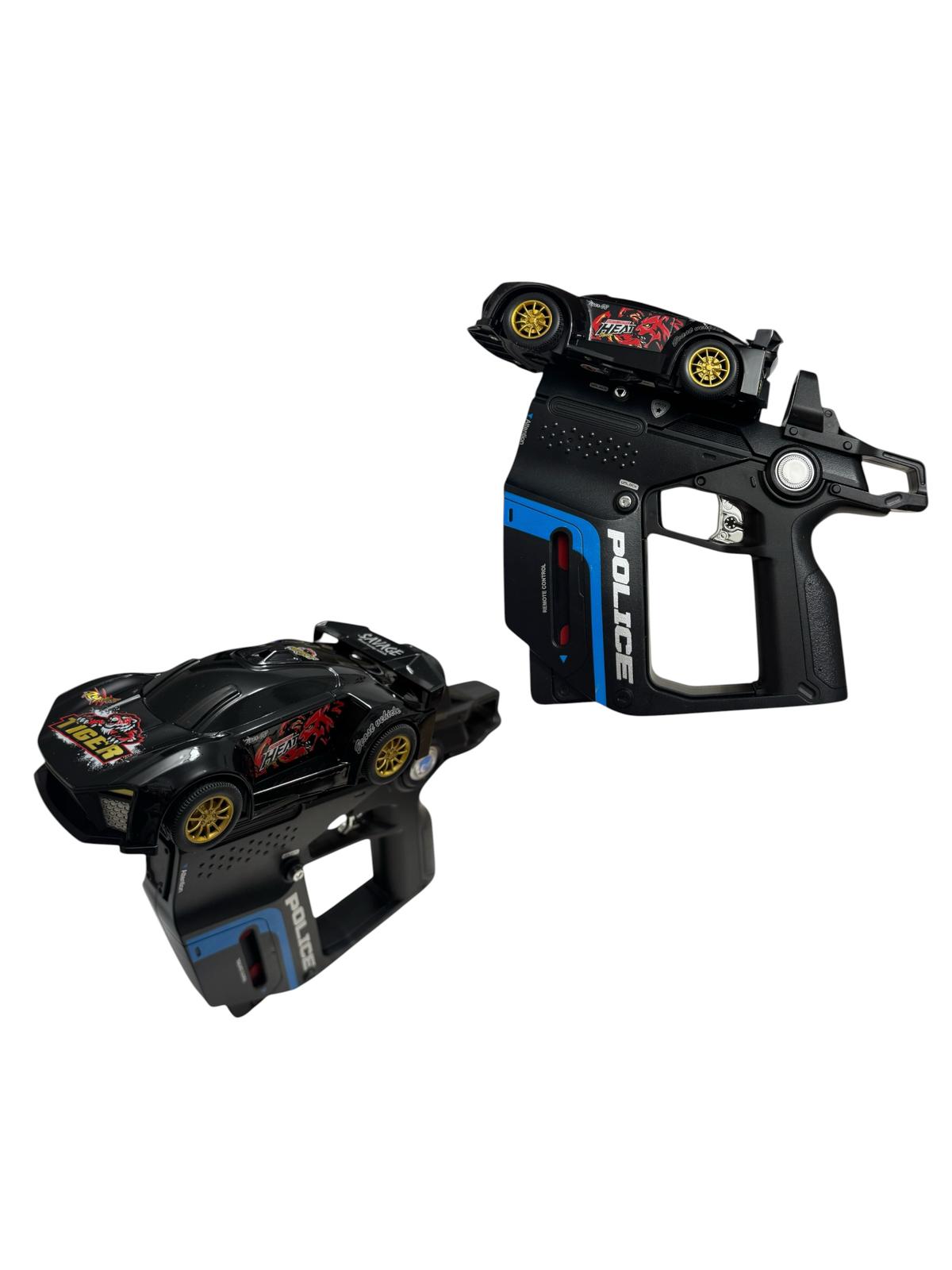 Mașină RC cu pistol infraroșu, 2.4G, lumini & sunete, funcție battle 3-în-1, joacă părinți-copil