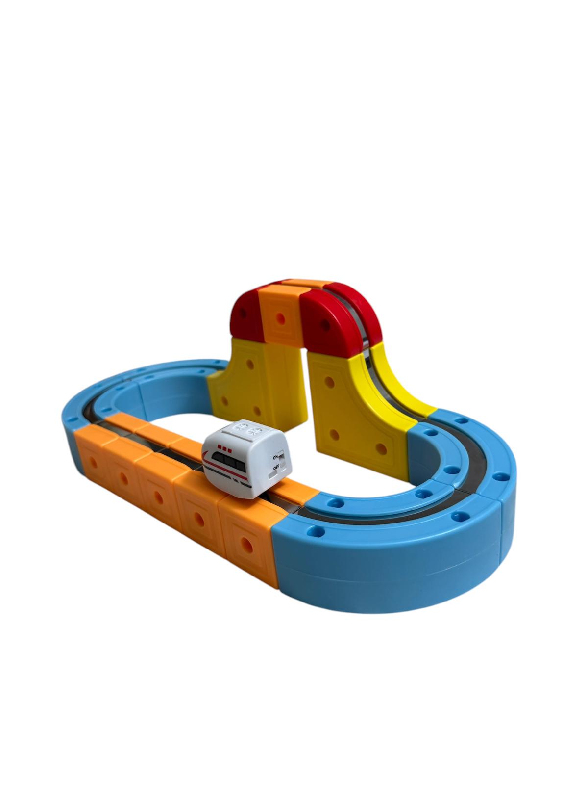 Tren Magnetic 3D cu Circuit – 62 Piese, jucărie interactivă și educativă
