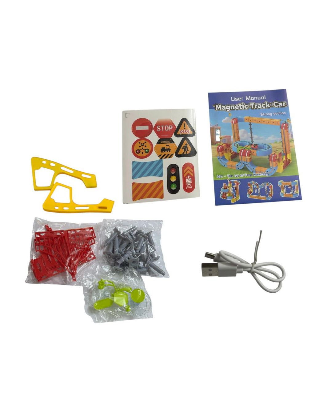 Tren Magnetic 3D cu Circuit – 62 Piese, jucărie interactivă și educativă