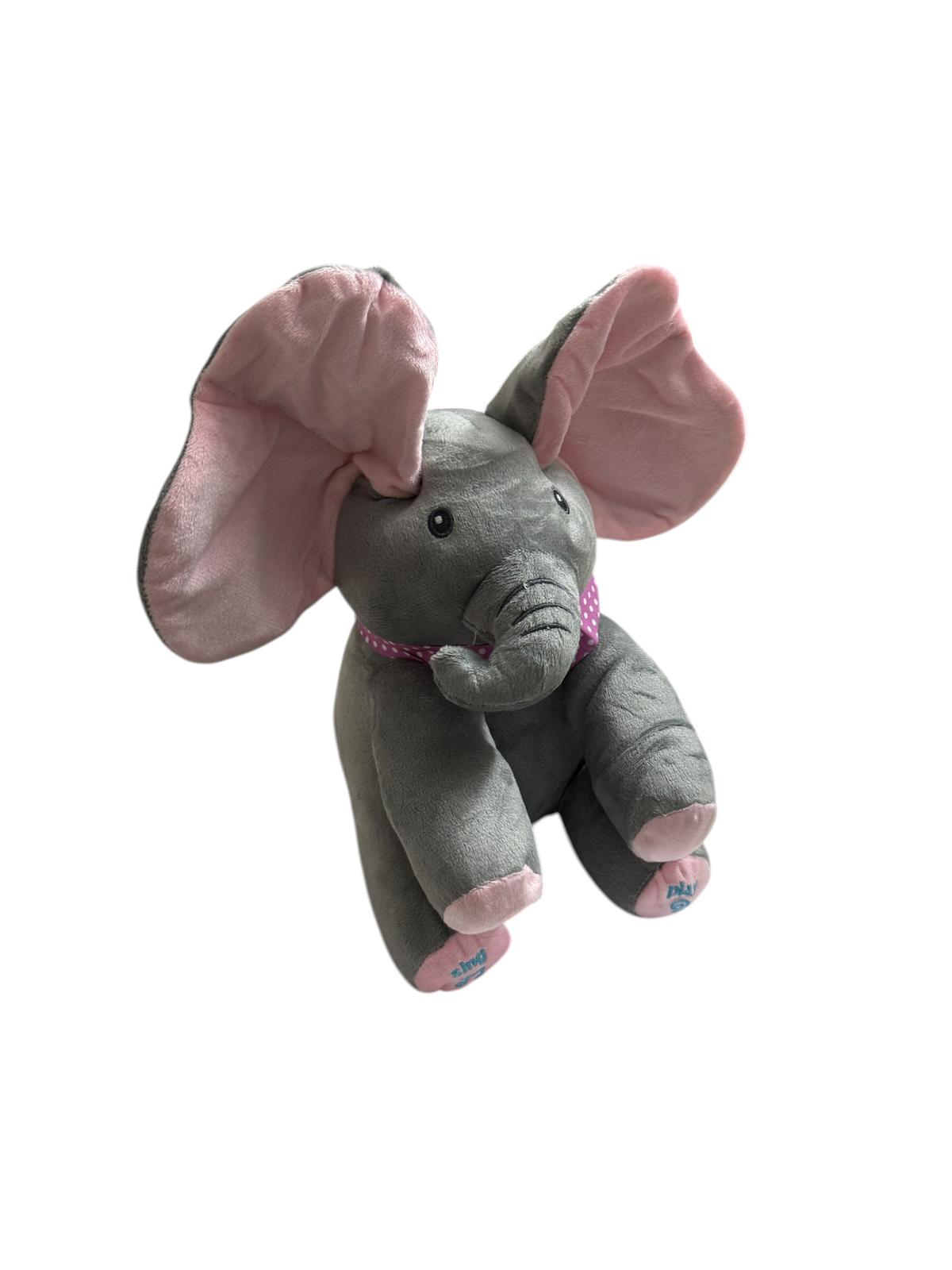 Elefant Interactiv de Pluș – Cântă, Vorbește și Imită Sunete în limba română, funcție mișcare urechi