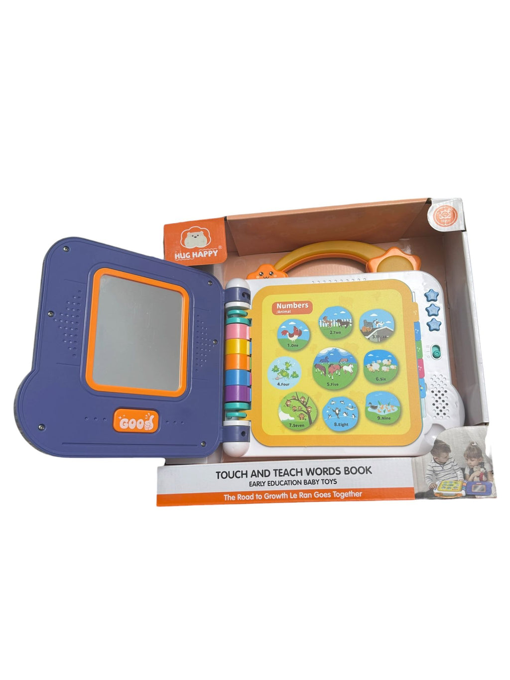 Carte interactivă educativă pentru copii, învățare limba engleză, cu sunete și melodii, 12M+