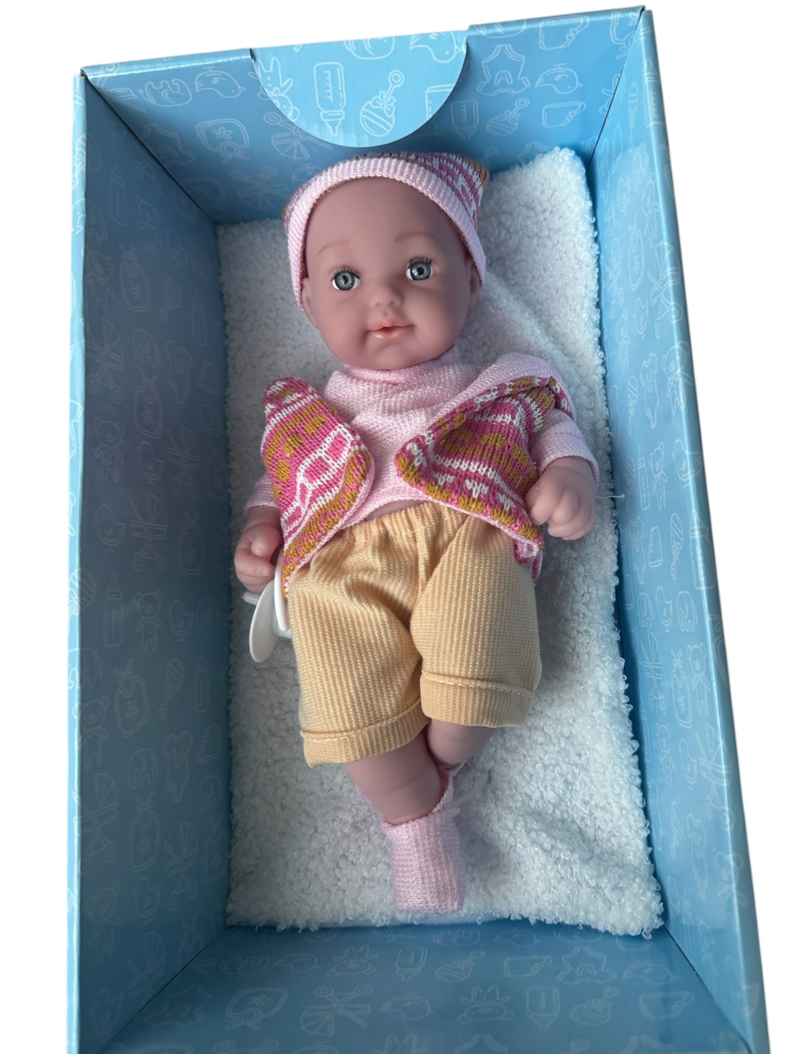 Păpușă bebeluș Jucărie „My Lovely Newborn Baby”, Roz – 24 cm, 18 luni+