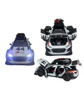 Mașină metalică, design model tip Audi, interactiv, lumini și sunet, Alb