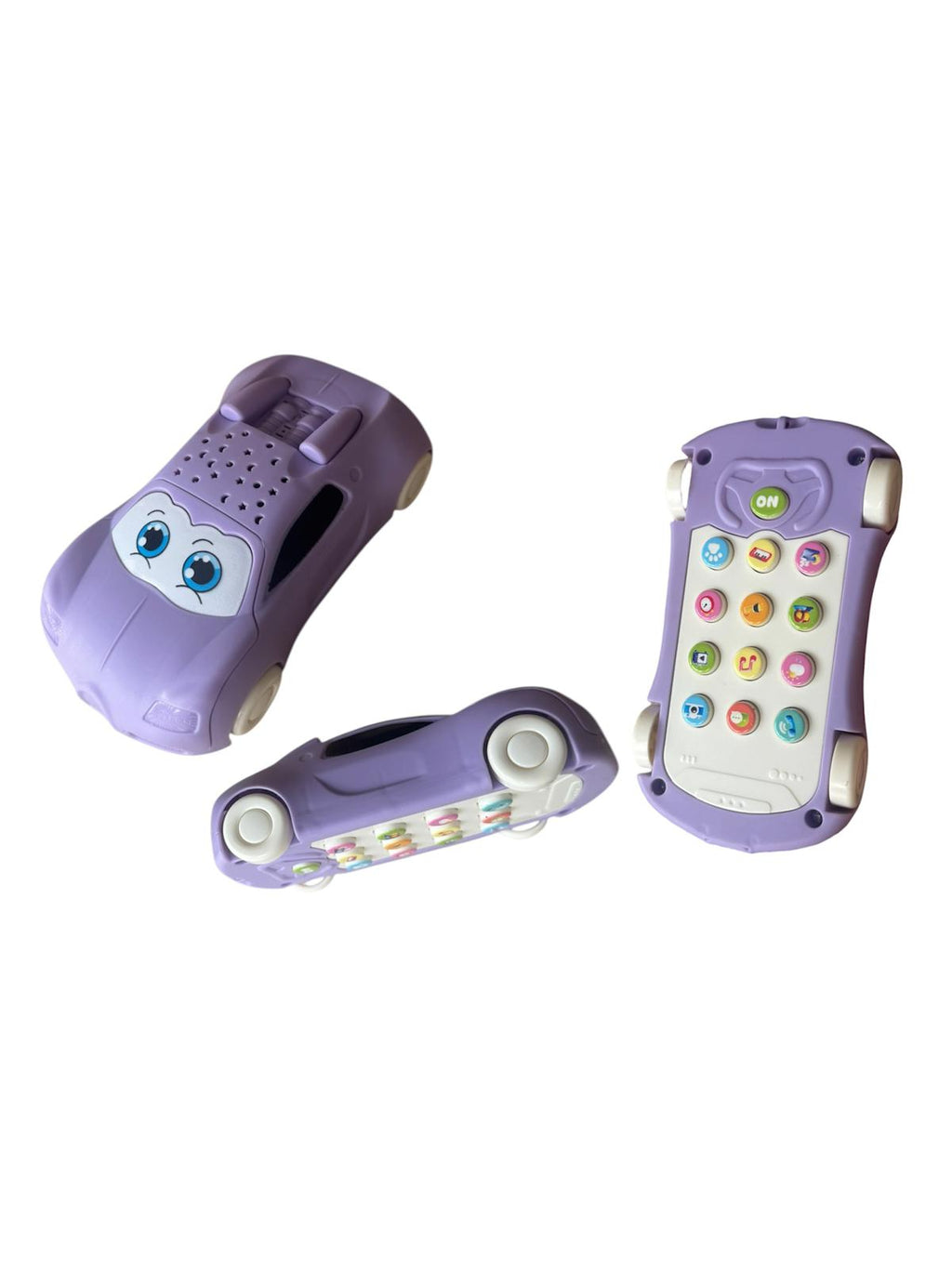 Set Interactiv 2 Mașinuțe Telefon cu Proiector, Sunete și Butoane Educative, Jucării Bebeluș
