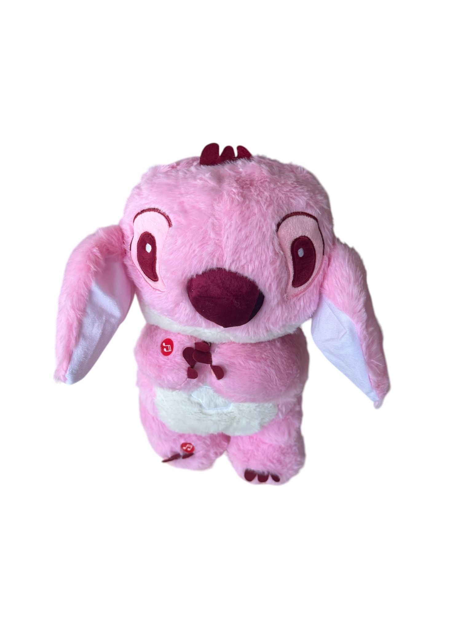 Jucărie de Pluș tip Stitch Interactivă cu Mișcare Urechi și Cântece, Roz