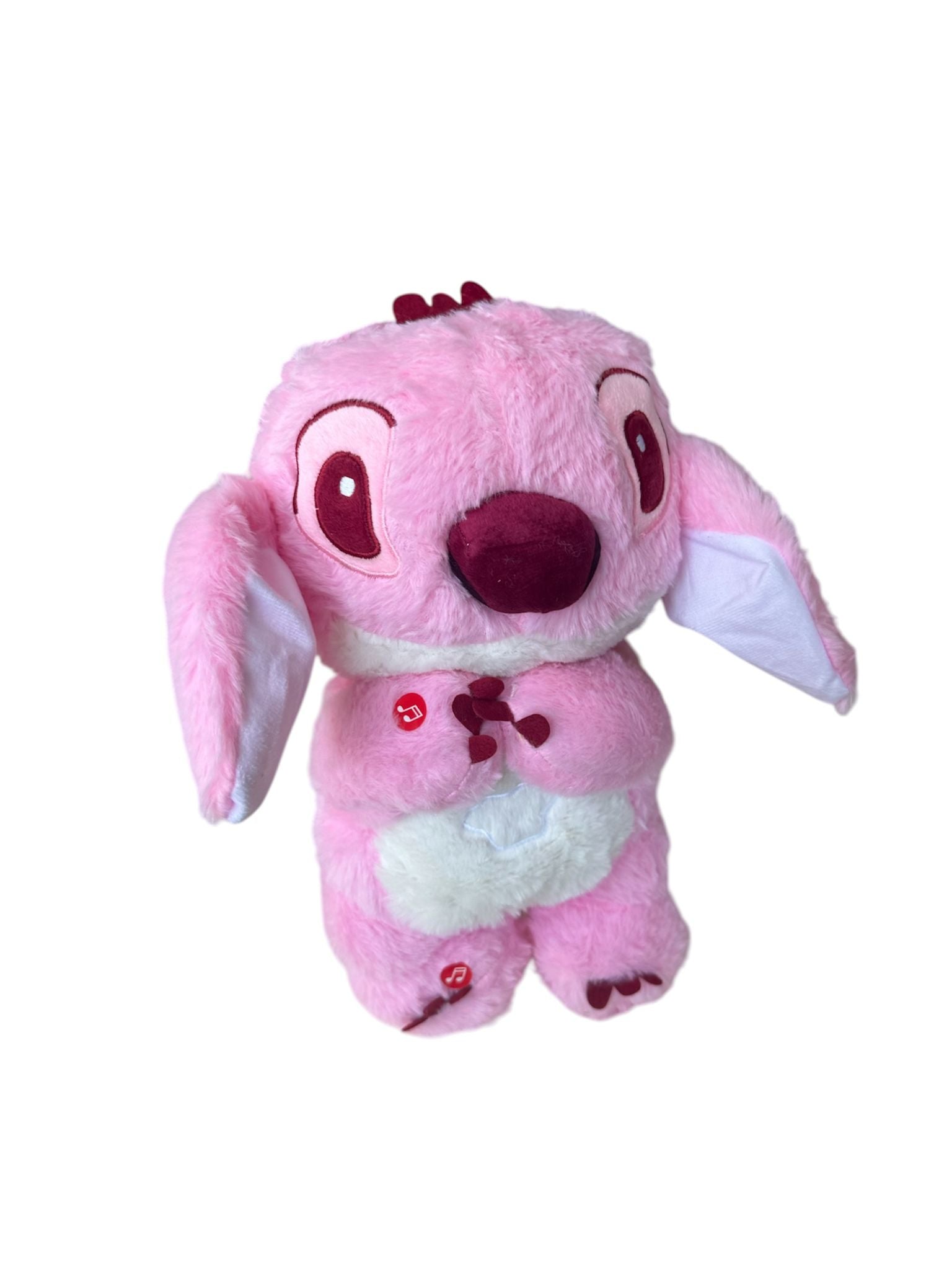 Jucărie de Pluș tip Stitch Interactivă cu Mișcare Urechi și Cântece, Roz