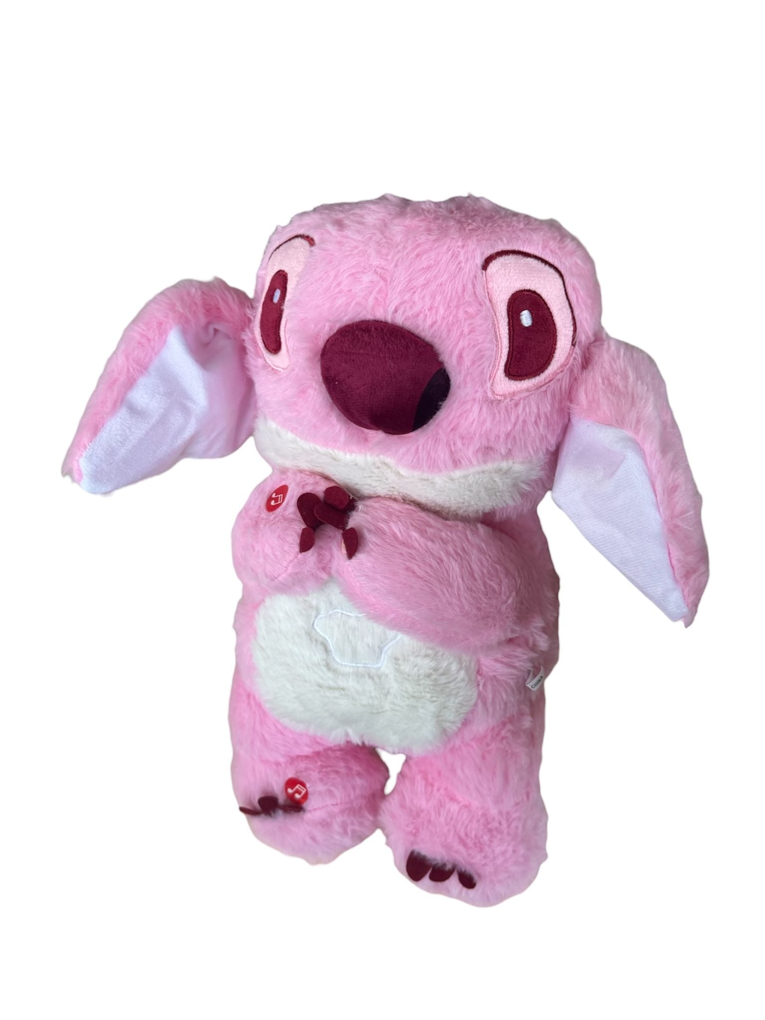 Jucărie de Pluș tip Stitch Interactivă cu Mișcare Urechi și Cântece, Roz