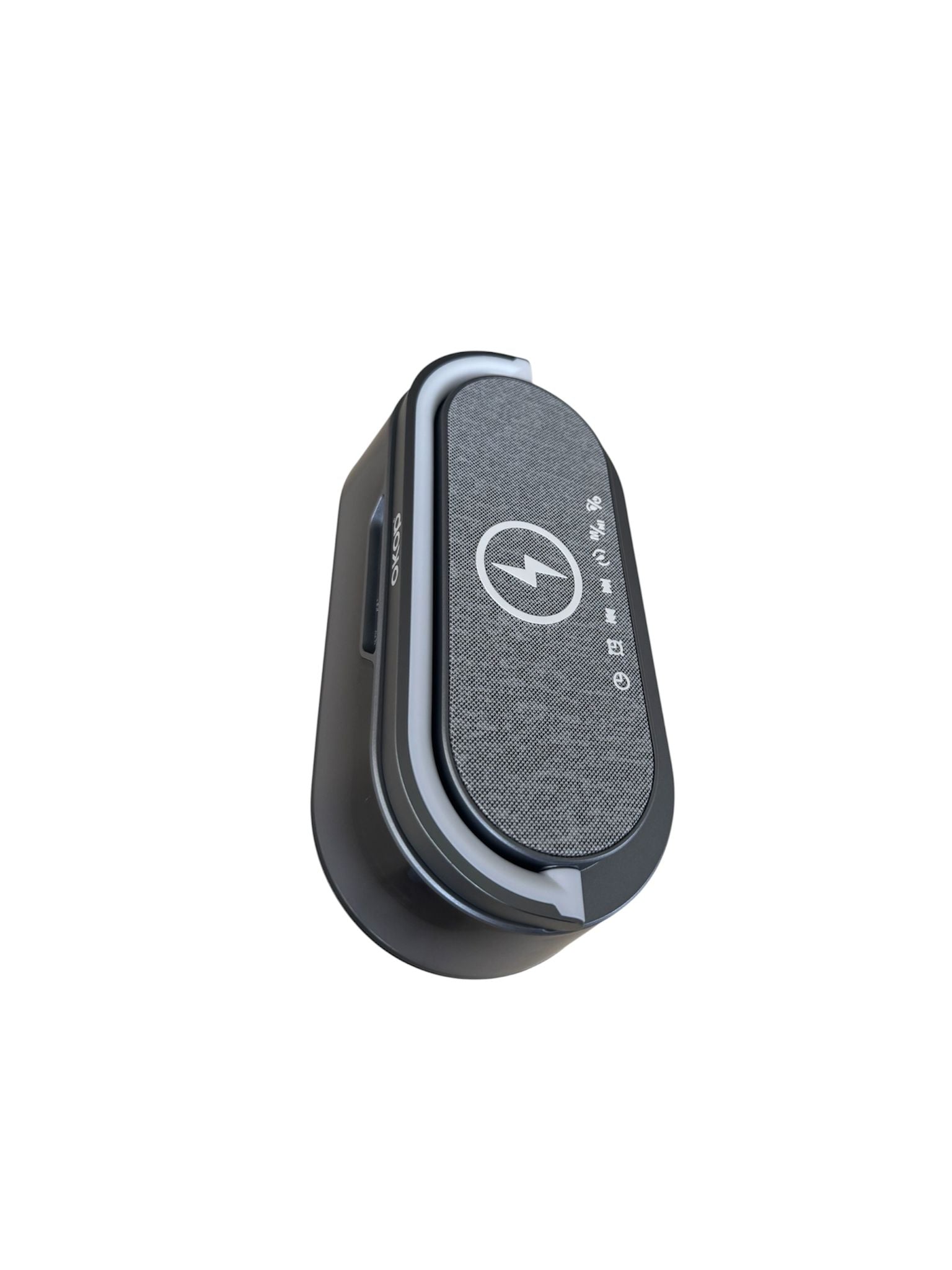 Boxă Portabilă Bluetooth, Încărcare Wireless 15W, RGB, Ceas și Alarmă, 10W, Pliabilă 180°