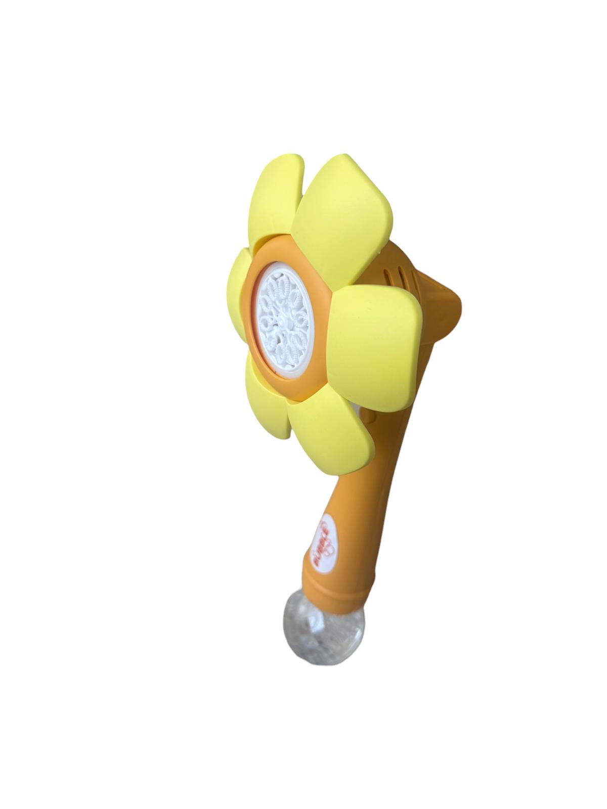 Jucărie Pistol de făcut Baloane de Săpun, Model Floarea Soarelui, Interactiv, 3+ Ani