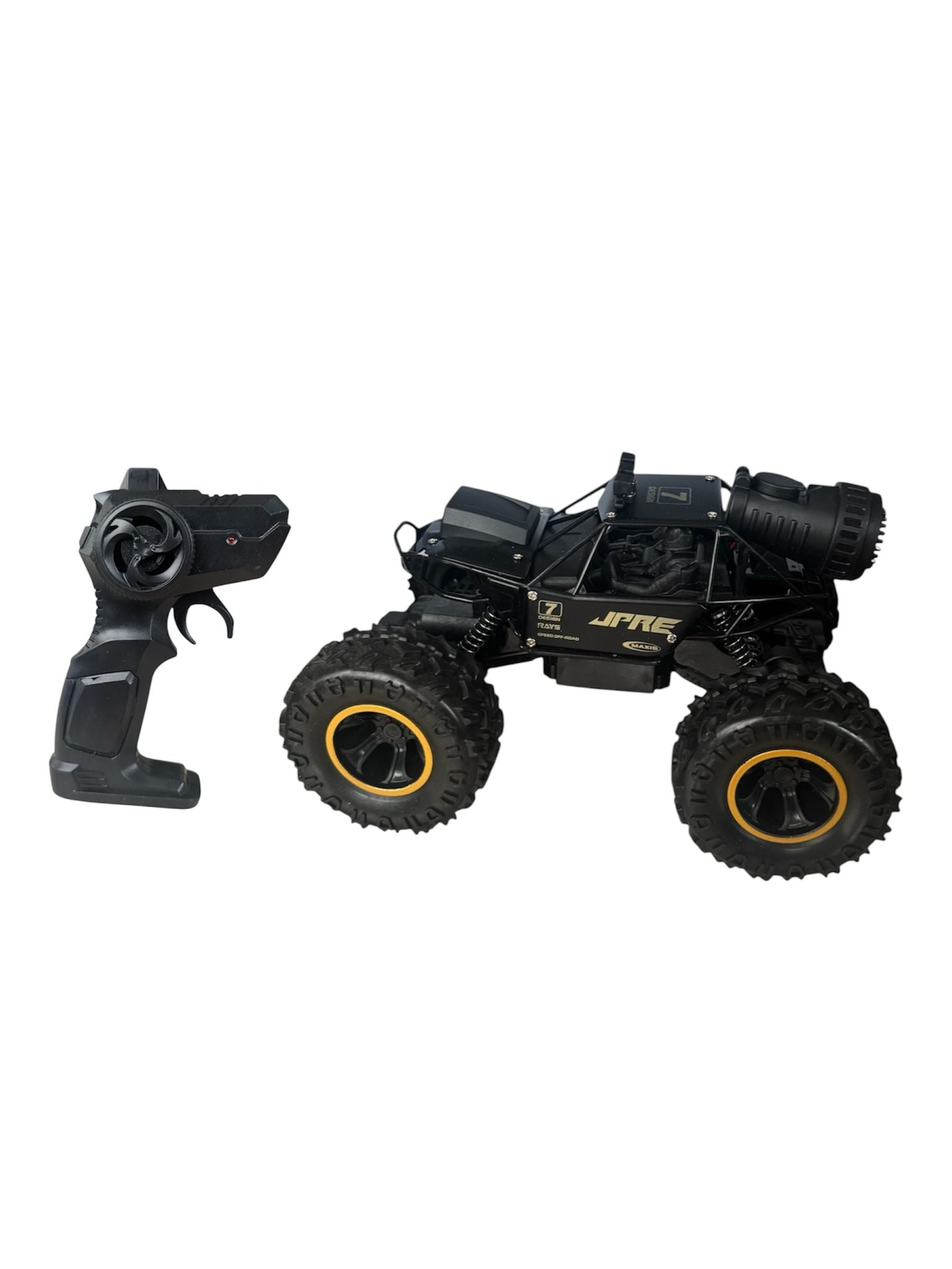 Mașină RC Off-Road 4x4 cu Telecomandă 2.4GHz, Funcție Spray, cu Suport Telefon, Negru