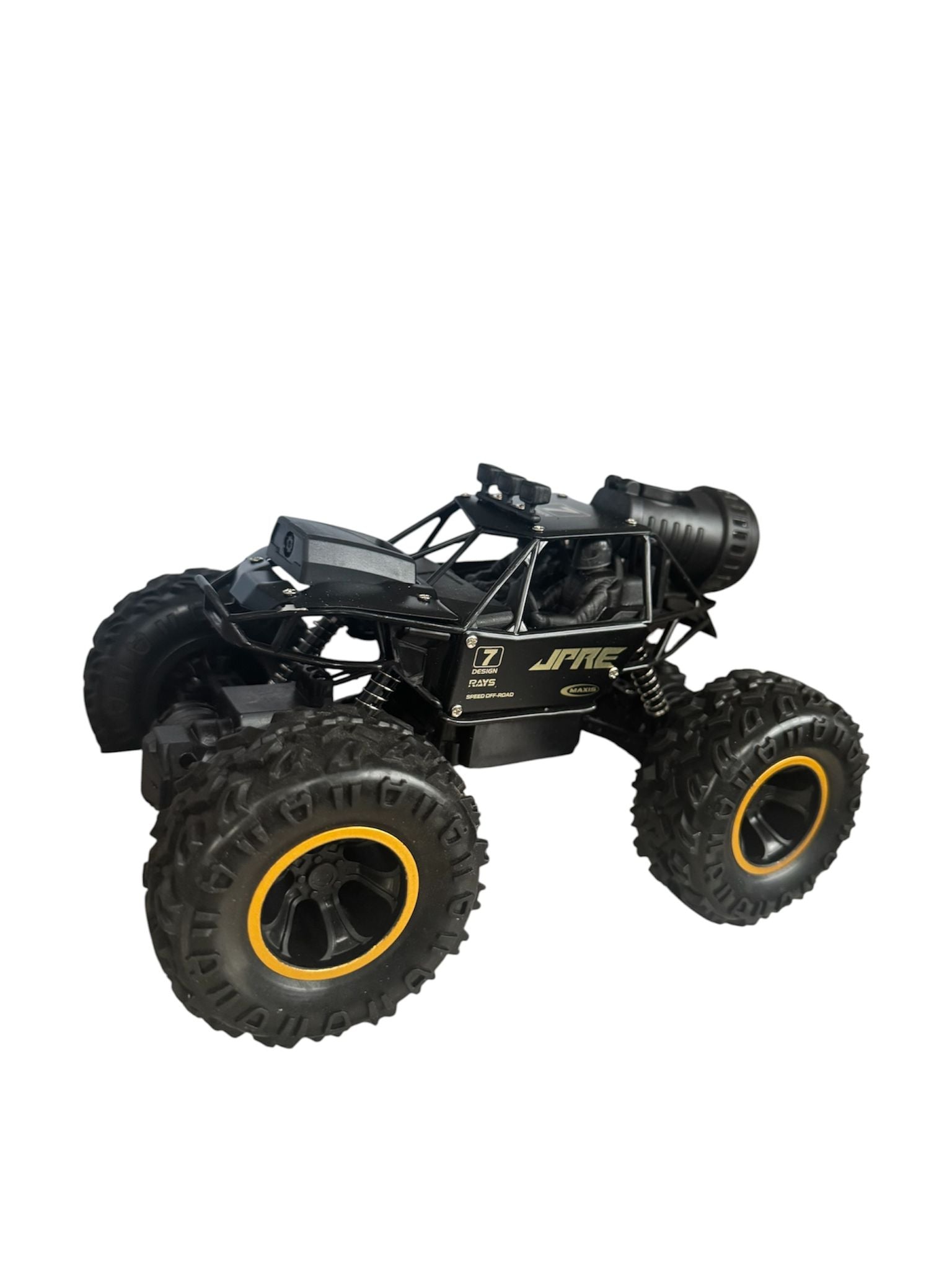 Mașină RC Off-Road 4x4 cu Telecomandă 2.4GHz, Funcție Spray, cu Suport Telefon, Negru